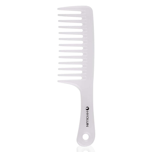 Large Wide Tooth Comb Detangling for Curly,Wet,Dry Hair,White