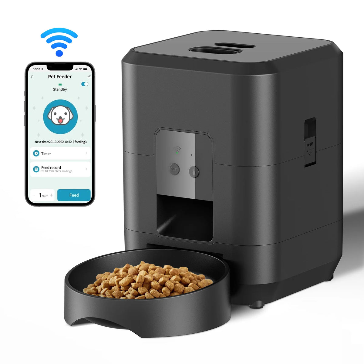 3.5L Automatic Pet Feeder Wifi APP Smart Timed Dosing Feeder Cat Dog Food Dispenser 2L Auto Drink Fountain Water Feeder Cat Bowl