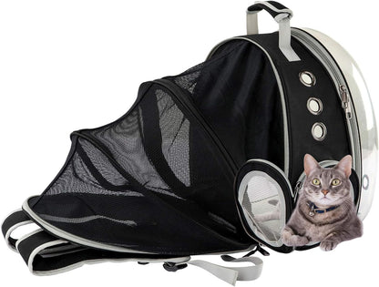 Black Cat Carrier Dog Carrier Backpack, Pet Carrier Back Pack Pack for Small Medium Cat Puppy Doggie, Dog Body Carrying Bag Travel Space Capsule for Travel, Hiking, Walking & Outdoor Use
