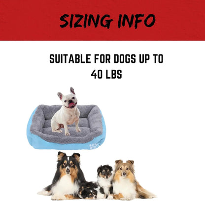 Color Square Winter Soft Warm House for Dog Bed for Dog Mat Waterproof Cat Bed Pet Bed for Large Medium Small Dog House