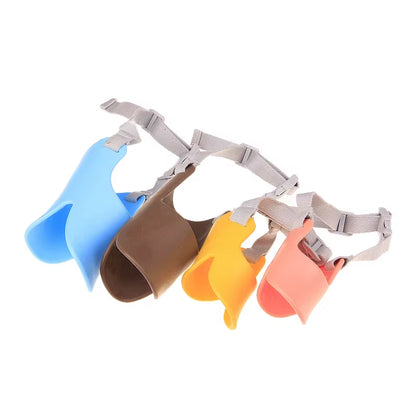 Dog Silicone Duck Muzzle Mask for Dogs anti Bite Stop Barking Small Large Adjustable Neck Strap Pet Dog Accessories