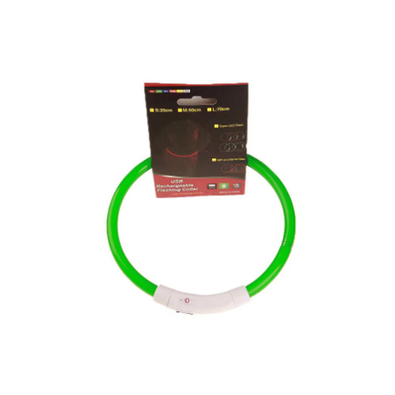 Pet Flashing Collar USB Rechargeable Glowing Necklace Safety Collar Light up Collars for Night Walking Electric Dog Collar Neon