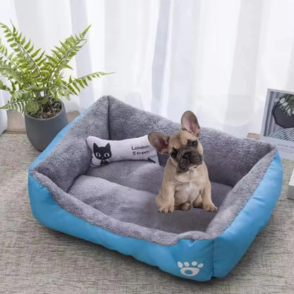Color Square Winter Soft Warm House for Dog Bed for Dog Mat Waterproof Cat Bed Pet Bed for Large Medium Small Dog House