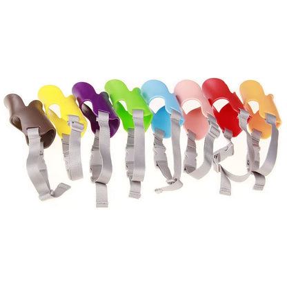 Dog Silicone Duck Muzzle Mask for Dogs anti Bite Stop Barking Small Large Adjustable Neck Strap Pet Dog Accessories