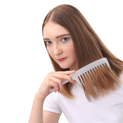Large Wide Tooth Comb Detangling for Curly,Wet,Dry Hair,White