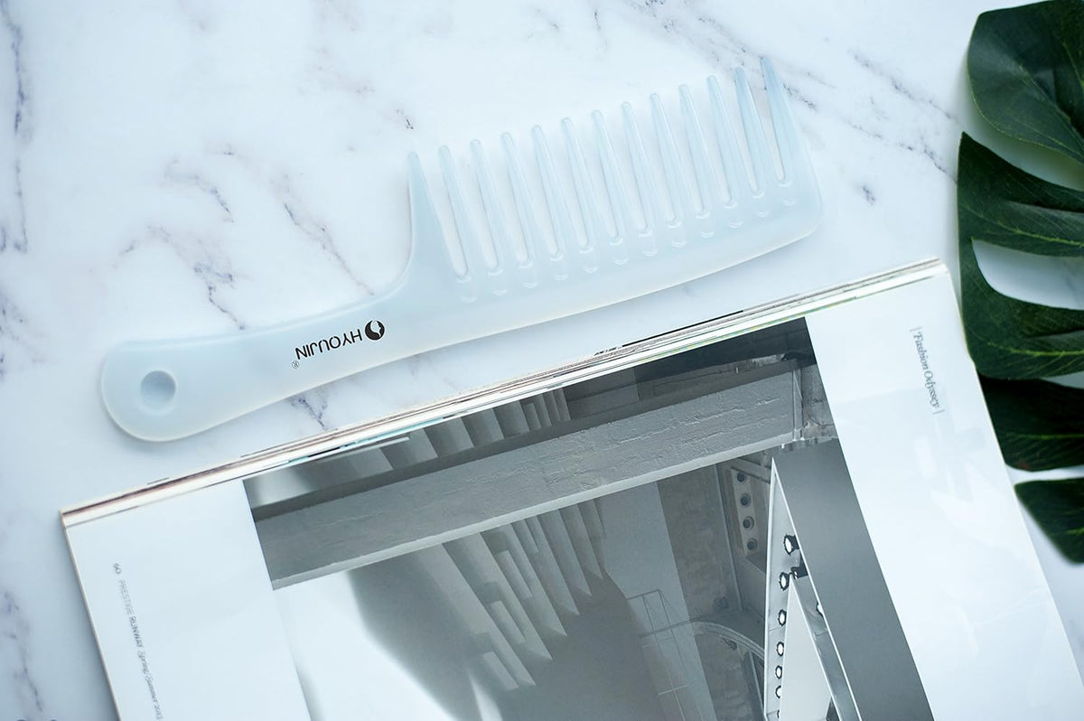 Large Wide Tooth Comb Detangling for Curly,Wet,Dry Hair,White