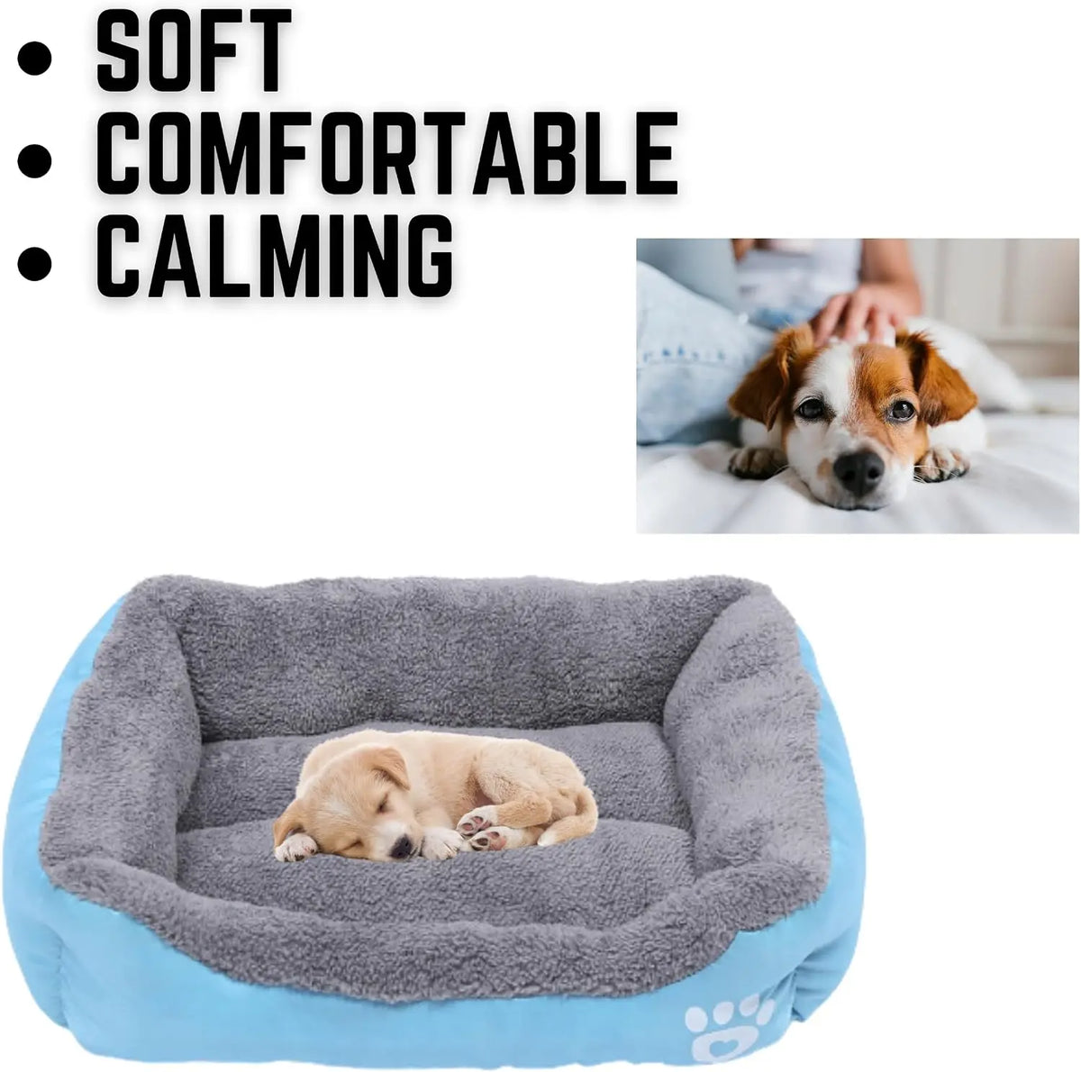 Color Square Winter Soft Warm House for Dog Bed for Dog Mat Waterproof Cat Bed Pet Bed for Large Medium Small Dog House