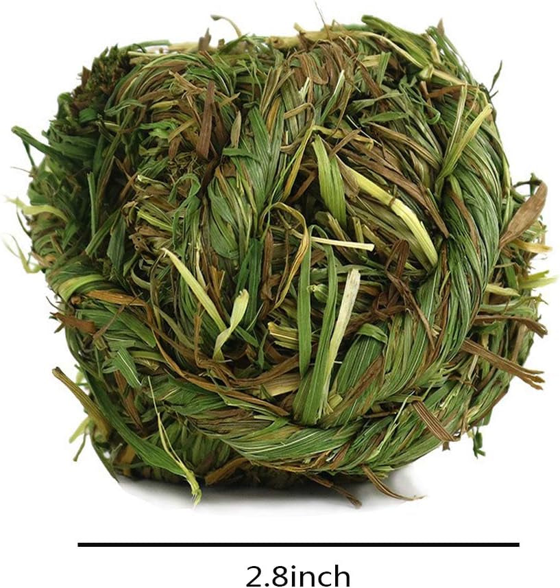 Bunny Grass Toy 4 Pcs Natural Timothy Grass Rabbit Chew Balls