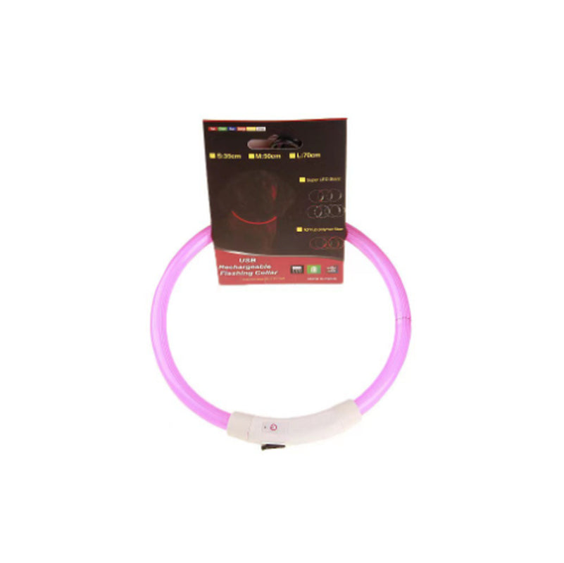 Pet Flashing Collar USB Rechargeable Glowing Necklace Safety Collar Light up Collars for Night Walking Electric Dog Collar Neon