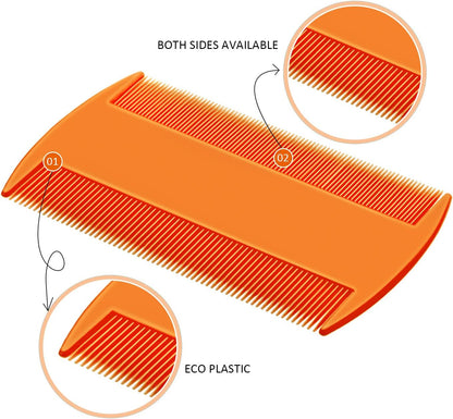 6 Pack Flea Comb Pet,White, Yellow, Green, Purple, Orange, Dark Blue