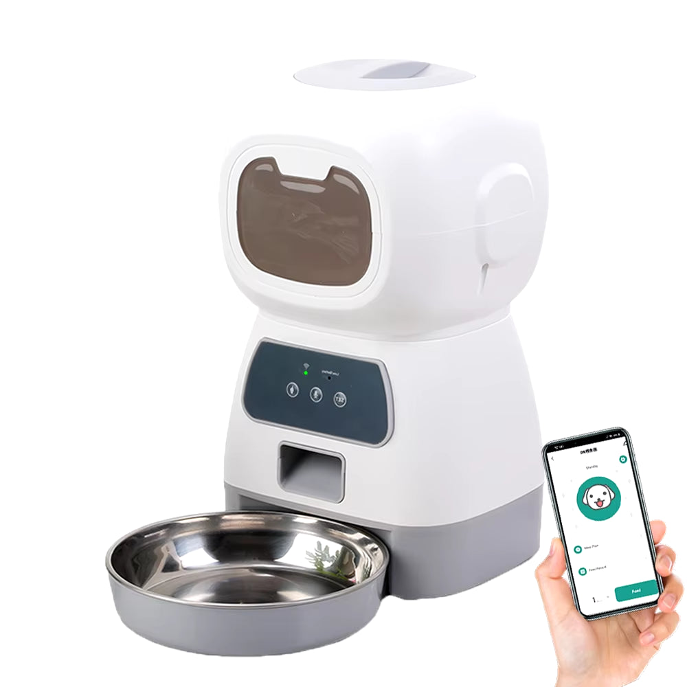 3.5L Automatic Pet Feeder Wifi APP Smart Timed Dosing Feeder Cat Dog Food Dispenser 2L Auto Drink Fountain Water Feeder Cat Bowl