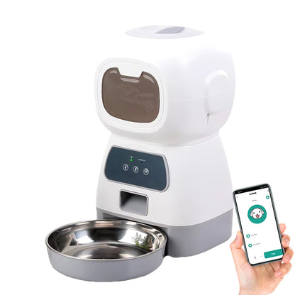 3.5L Automatic Pet Feeder Wifi APP Smart Timed Dosing Feeder Cat Dog Food Dispenser 2L Auto Drink Fountain Water Feeder Cat Bowl
