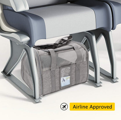 Cat Carrier for Large Cats 20 Lbs, Medium Cat under 25 Lbs, Dog Carriers for Small Dogs, Soft Travel Pet Carrier for 2 Cats Small Dogs, Grey